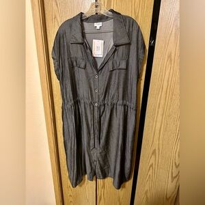 LuLaRoe Stacie dress gray size large. NWT.